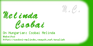 melinda csobai business card